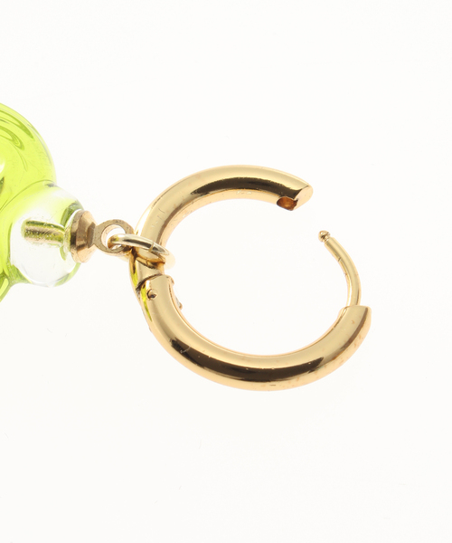 ピアス 「NINFA HANDMADE/ニンファ ハンドメイド」 Cuore in lime