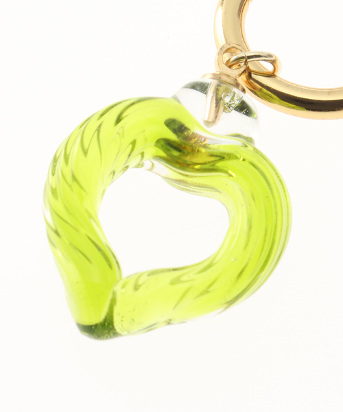 ピアス 「NINFA HANDMADE/ニンファ ハンドメイド」 Cuore in lime
