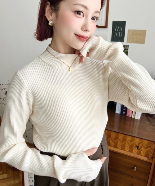 moment+ ニット セーター 「累計販売枚数2万枚突破！」12G 指ぬき