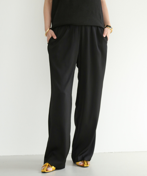 Deuxieme Classe パンツ *シルクサテン イージーパンツ レディース
