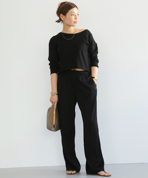 Deuxieme Classe パンツ *シルクサテン イージーパンツ レディース