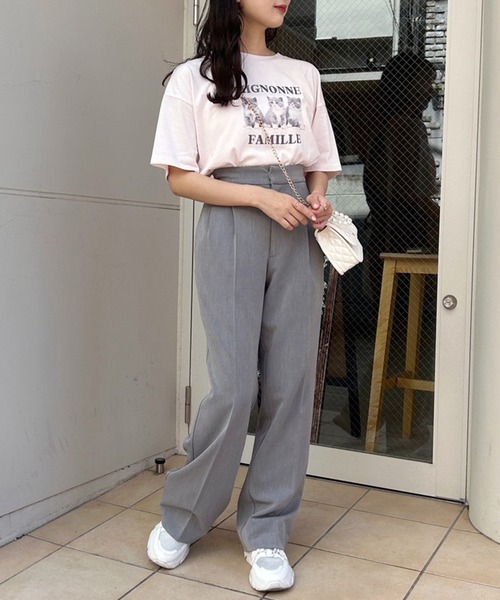 one after another NICE CLAUP tシャツ ねこプリントBIG Tee