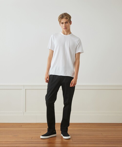 JAMES PERSE 柔らか裏起毛フーデットコットンコート Ｓ グレー tops-02450 裏起毛クロップドハーフジップスウェット グレー