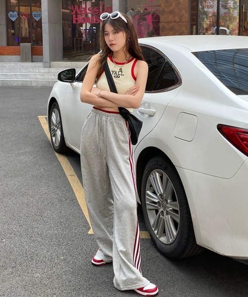 Revo. タンクトップ ノースリーブ 「パット付き」YALL ロゴ アメリカン