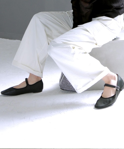 ✨美品✨ペダラ pedara パンプス【22.5】ベルト付き スクエアトゥ タグ付き未使用】アシックス ペダラ パンプス レザー 黒 22.5cm