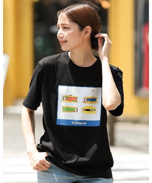 tシャツ 定番T-shirt : Hamburger Ｔシャツ ハンバーガー レディース