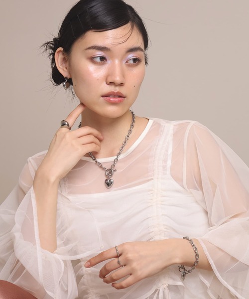 Lesmereidesネックレス LHME ネックレス 「WEB限定」“Moment”ポイントハートチャンキー