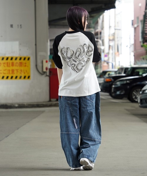 tシャツ 「unisex」オーロラリフレクター ハートロゴ Tシャツ