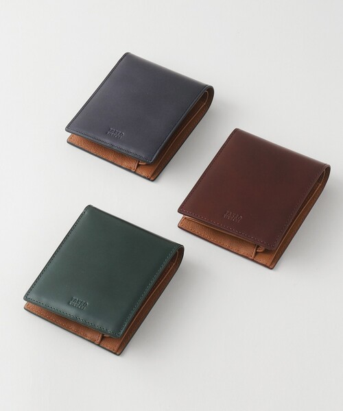 新品未使用】TAKEO KIKUCHI ヘビタンレザー 二つ折り財布 ブラウン