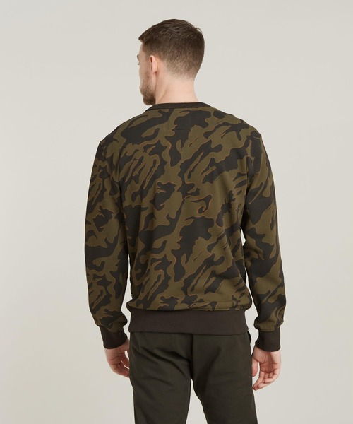 G-STAR RAW トレーナー スウェット ISLAND CAMO SWEATER/カモフラ