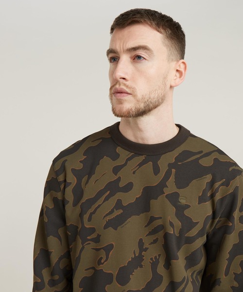 G-STAR RAW トレーナー スウェット ISLAND CAMO SWEATER/カモフラ