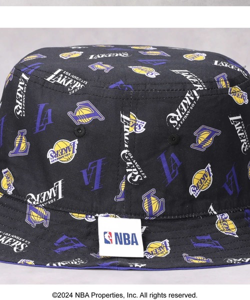 NBA■チームレタリング 刺繍 BUCKET HAT■送料込 Right-on 帽子 ハット 「NBA」チームカラーリバーシブルハット
