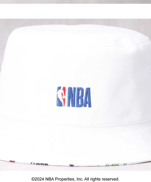 NBA■レタリングポイント BUCKET HAT■送料込 Right-on 帽子 ハット 「NBA」チームカラーリバーシブルハット