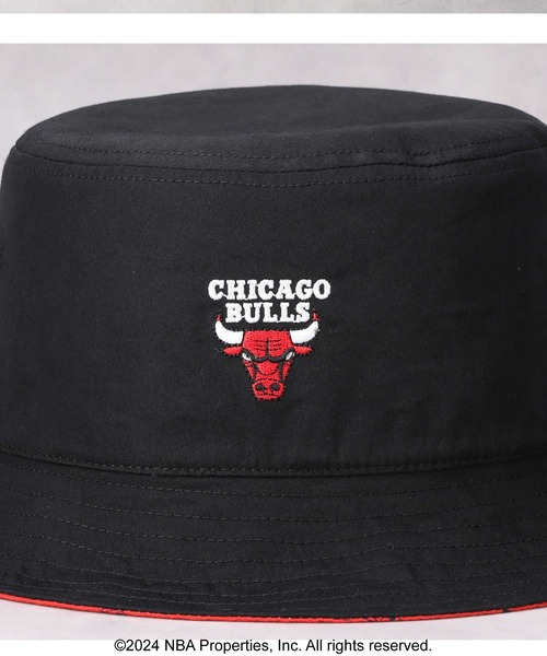 NBA■チームレタリング 刺繍 BUCKET HAT■送料込 Right-on 帽子 ハット 「NBA」チームカラーリバーシブルハット