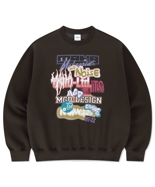 トレーナー スウェット 「mahagrid/マハグリッド」 LOGO LIST SWEATSHIRT/ロゴ リスト スエットシャツ レディース メンズ
