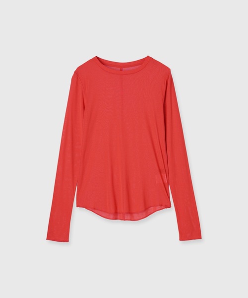 anuans tシャツ シアーストレッチクルーネックTEE レディース