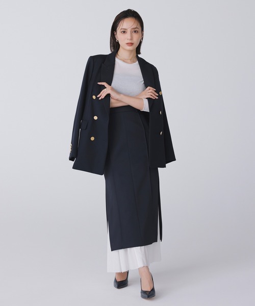 アニュアンス　シアーストレッチクルーネックT アニュアンス anuans シアーストレッチクルーネックT （BLACK