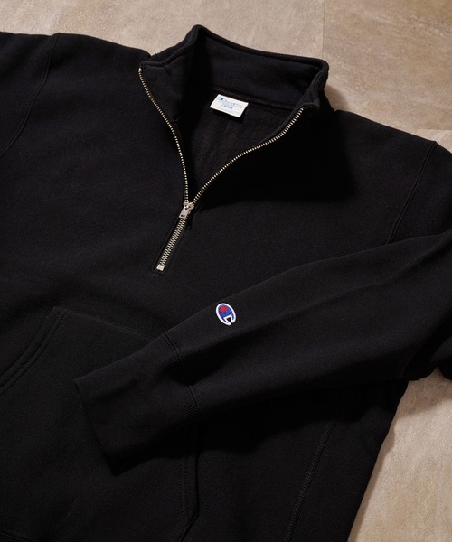 スウェット CHAMPION/チャンピオン ハーフジップ C3-Y017 黒 Champion チャンピオン トレーナー メンズ C3-Y017 ハーフ