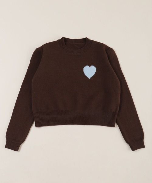 ニット セーター 「PHILLY」ハートワンポイントニット レディース