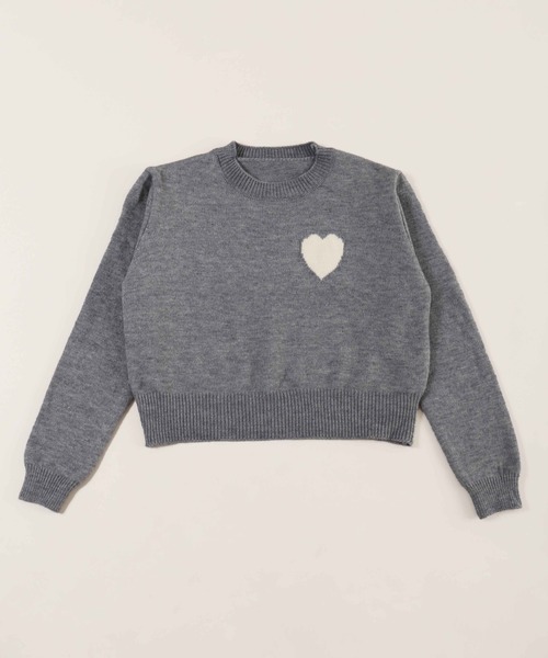 ニット セーター 「PHILLY」ハートワンポイントニット レディース