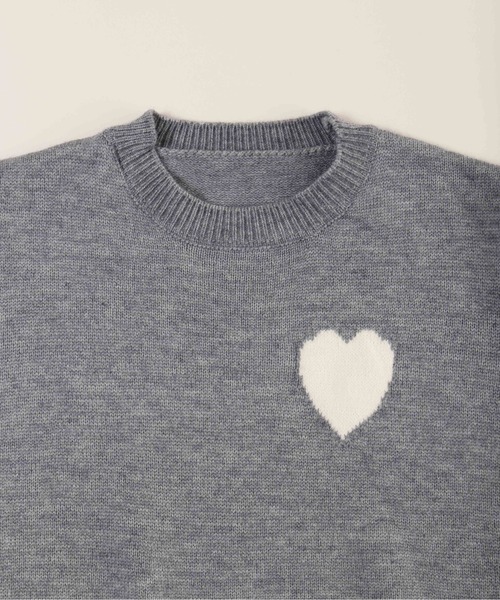 ニット セーター 「PHILLY」ハートワンポイントニット レディース