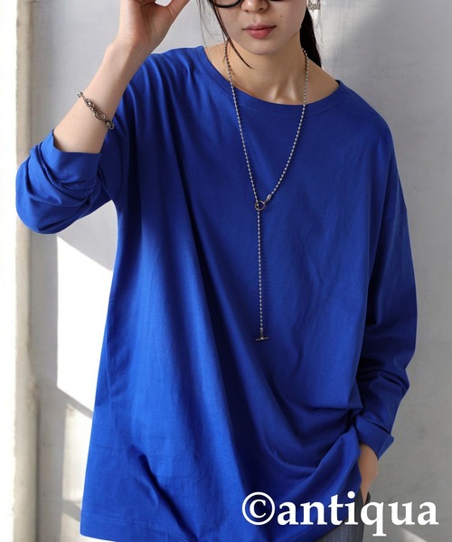 tシャツ ベーシックロングTシャツ レディース メンズ | antiqua
