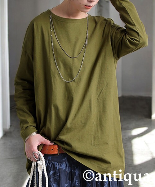 tシャツ ベーシックロングTシャツ レディース メンズ | antiqua | 04