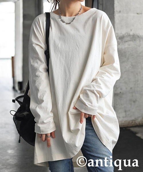 tシャツ ベーシックロングTシャツ レディース メンズ | antiqua | 06