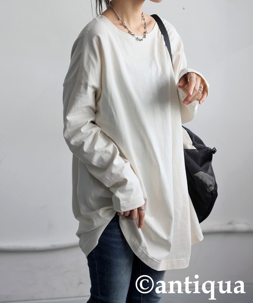 tシャツ ベーシックロングTシャツ レディース メンズ | antiqua | 09