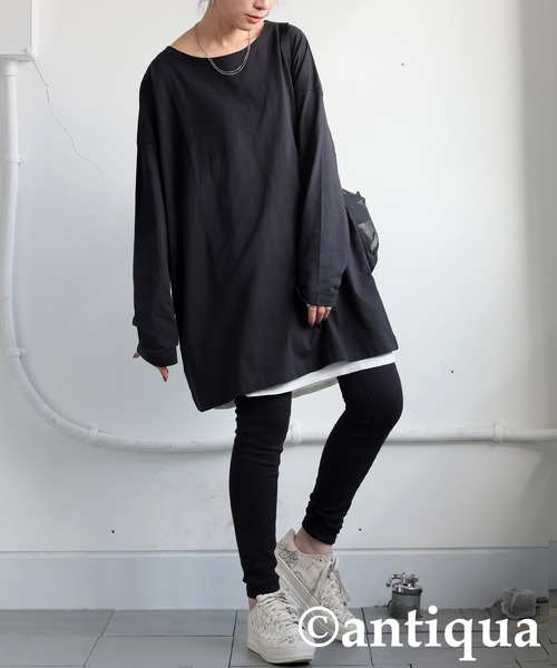 tシャツ ベーシックロングTシャツ レディース メンズ | antiqua | 20