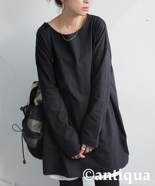 tシャツ ベーシックロングTシャツ レディース メンズ | antiqua | 23