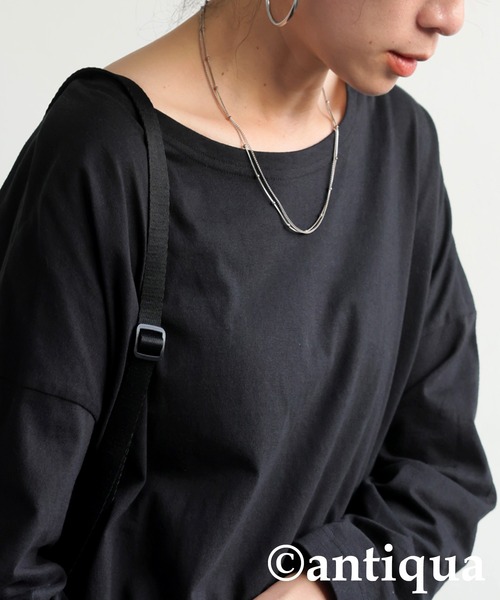 tシャツ ベーシックロングTシャツ レディース メンズ | antiqua | 24