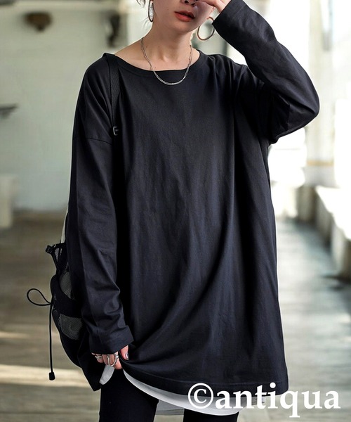 tシャツ ベーシックロングTシャツ レディース メンズ | antiqua | 25