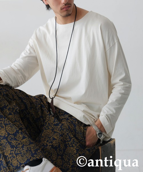 tシャツ ベーシックロングTシャツ レディース メンズ | antiqua | 18