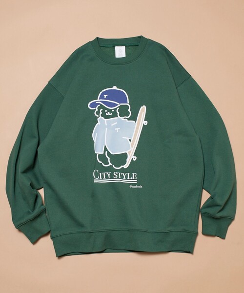 【関税込み】ロゴプリント クルーネック スウェットシャツ FREAK'S STORE トレーナー スウェット tombonia/トムボニア City