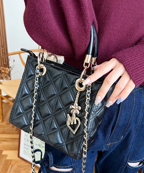 moment+ ショルダーバッグ バッグ オリジナルチャーム付き2WAY