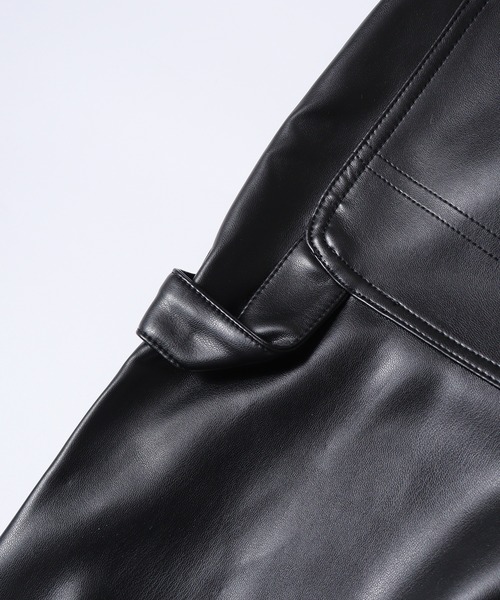GUESS パンツ GO RAYMOND PU CARPENTER PANT 合成皮革 ワイド