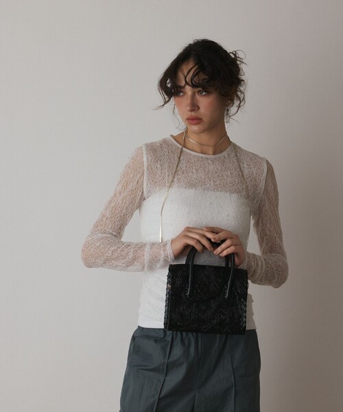 グレースコンチネンタル（GRACE CONTINENTAL）/シアーカットトップ GRACE CONTINENTAL（グレースコンチネンタル） シアーレースカット