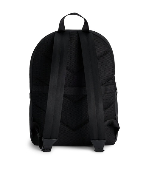 【Hugo Boss】 SS23新作 BOSS バックパック 大人気 BOSS - Backpack with signature stripe and logo detail - Black
