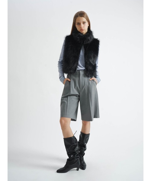 ベスト ジレ DOUBLE ZIP FUR VEST レディース : ZOZOTOWN Yahoo!店