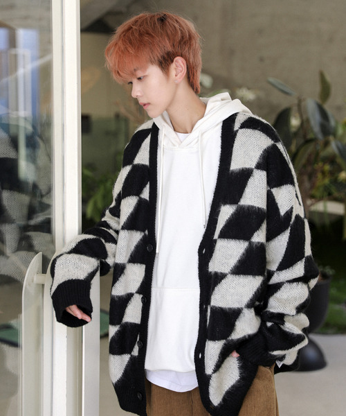 「neos」 「ACQUIESCE」ニットカーディガン LARGE ブラウン メンズ_画像4