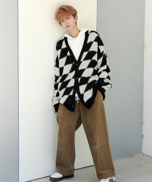 「neos」 「ACQUIESCE」ニットカーディガン LARGE ブラウン メンズ_画像5