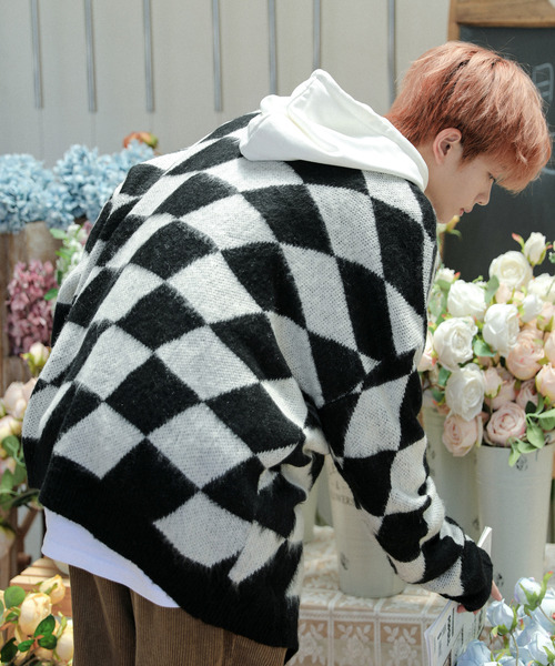 「neos」 「ACQUIESCE」ニットカーディガン LARGE ブラウン メンズ_画像7