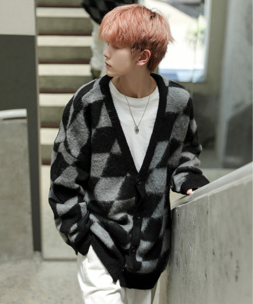 「neos」 「ACQUIESCE」ニットカーディガン LARGE ブラウン メンズ_画像9