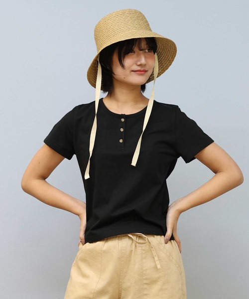 【タグ付試着のみ】8YARDS HACHICAMOプリーツノースリーブドレスXS ムラサキスポーツ（MURASAKI SPORTS） ヘンリーネック tシャツ RIKKA