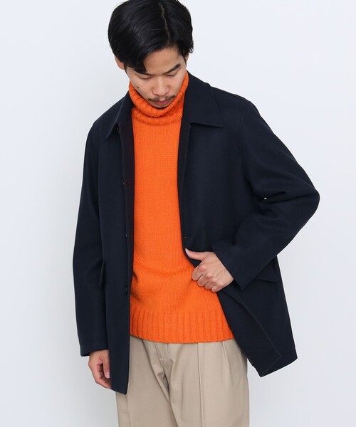 BEAMS HEART（ビームス ハート） ステンカラーコート MEDIUM ネイビー