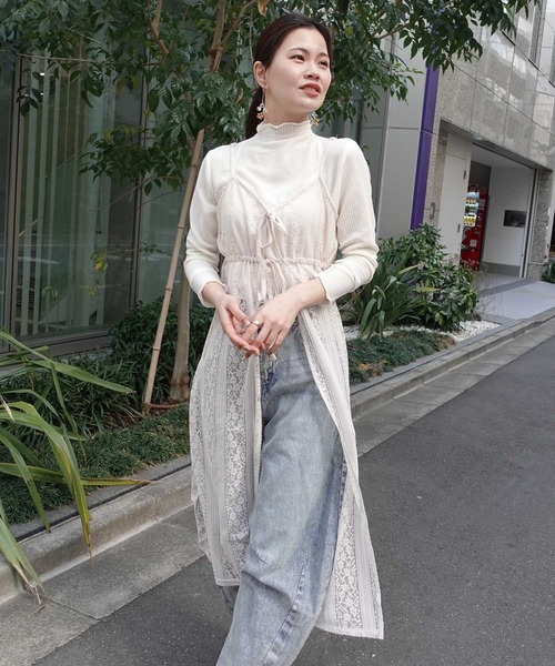 maison marble レース付きキャミワンピース 薄いピンク maison marble レース付きキャミワンピース 薄いピンク - メルカリ