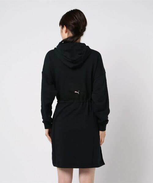 PUMA 黒 ハイネック ワンピース 新品タグ付き ハイネックギャザーワンピース【リボンタイ付き】 (TOP2F2202