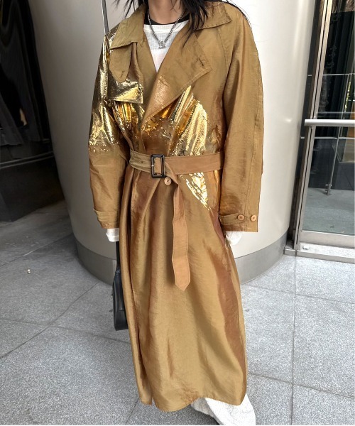 切替プリーツトレンチコート ameri AMERI vintage BACK PLEATS LAYERED