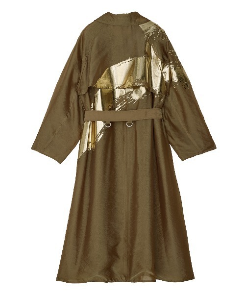 Ameri（アメリ） トレンチコート コート FOIL PAINTING SHEER TRENCH
